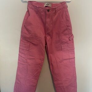 Hollister Pink High-Rise Cargo Pants